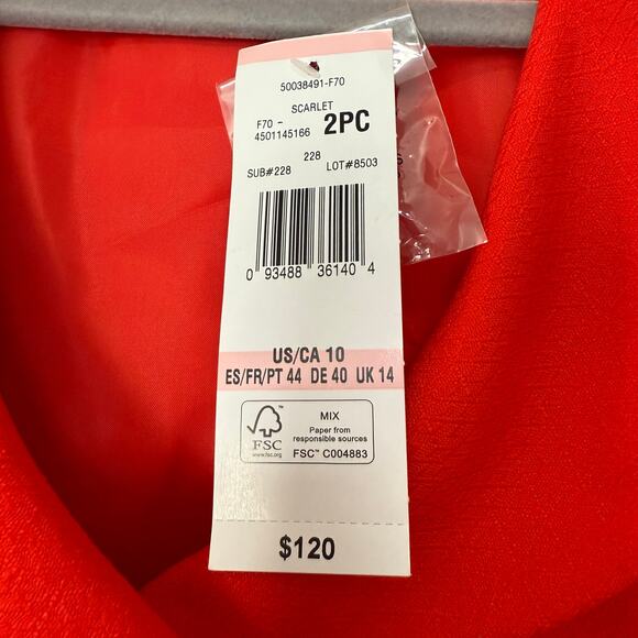 Le Suit New With Tag Scarlet Women's 2 Pcs. Skirt Suit Set Size 10 - Picture 9 of 16